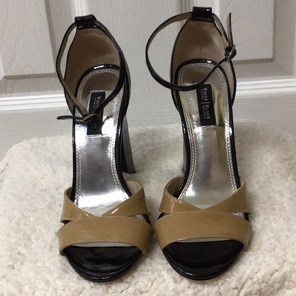 WHBM TAN/BLK PATENT MARY JANE 6M - Picture 3 of 8